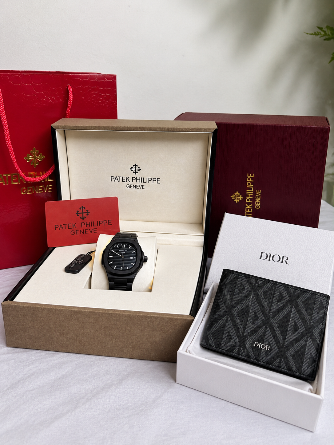 Pack Cadeau Montre Patek + Beztam Dior Noire